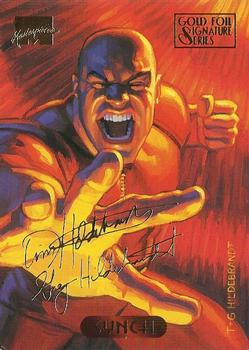 1994 Fleer Marvel Masterpieces Hildebrandt Brothers - Gold Foil Signature #120 Synch Front