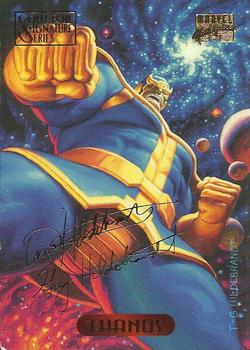 1994 Fleer Marvel Masterpieces Hildebrandt Brothers - Gold Foil Signature #122 Thanos Front