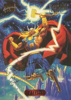 1994 Fleer Marvel Masterpieces Hildebrandt Brothers - Gold Foil Signature #124 Thor Front