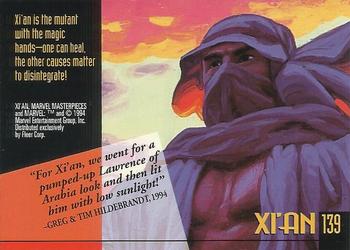 1994 Fleer Marvel Masterpieces Hildebrandt Brothers - Gold Foil Signature #139 Xi'an Back