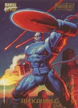 1994 Fleer Marvel Masterpieces Hildebrandt Brothers - PowerBlast #1 Apocalypse Back