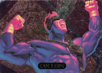 1994 Fleer Marvel Masterpieces Hildebrandt Brothers - PowerBlast #4 Cyclops Front