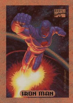 1994 Fleer Marvel Masterpieces Hildebrandt Brothers - Bronze Holofoils #5 Iron Man Front