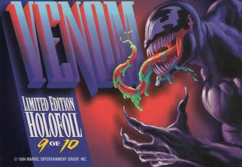 1994 Fleer Marvel Masterpieces Hildebrandt Brothers - Bronze Holofoils #9 Venom Back
