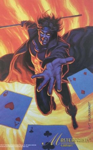 1994 Fleer Marvel Masterpieces Hildebrandt Brothers - Masterprints #NNO Gambit Front