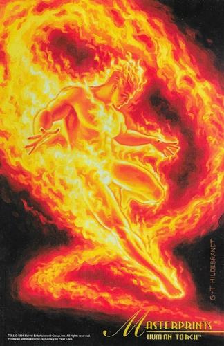 1994 Fleer Marvel Masterpieces Hildebrandt Brothers - Masterprints #NNO Human Torch Front