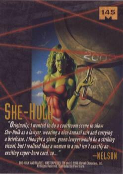 1995 Fleer Marvel Masterpieces #145 She-Hulk Back