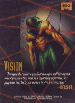 1995 Fleer Marvel Masterpieces #150 Vision Back