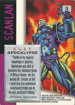1995 Fleer Marvel Masterpieces #3 Apocalypse Back