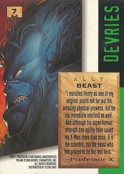 1995 Fleer Marvel Masterpieces #7 Beast Back