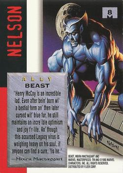 1995 Fleer Marvel Masterpieces #8 Beast Back