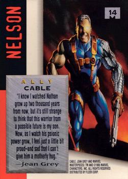 1995 Fleer Marvel Masterpieces #14 Cable Back