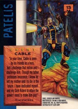 1995 Fleer Marvel Masterpieces #15 Cable Back