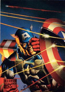 1995 Fleer Marvel Masterpieces #16 Captain America Front