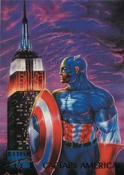 1995 Fleer Marvel Masterpieces #17 Captain America Front