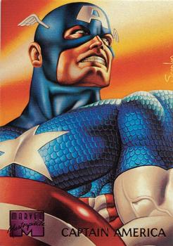 1995 Fleer Marvel Masterpieces #18 Captain America Front