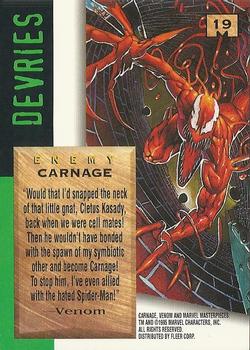 1995 Fleer Marvel Masterpieces #19 Carnage Back