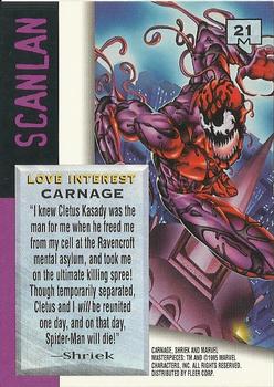 1995 Fleer Marvel Masterpieces #21 Carnage Back