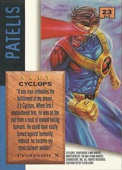 1995 Fleer Marvel Masterpieces #23 Cyclops Back