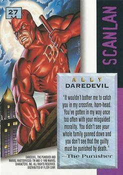 1995 Fleer Marvel Masterpieces #27 Daredevil Back