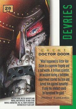 1995 Fleer Marvel Masterpieces #28 Dr. Doom Back