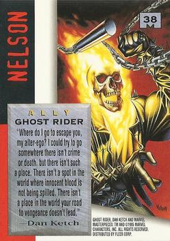 1995 Fleer Marvel Masterpieces #38 Ghost Rider Back