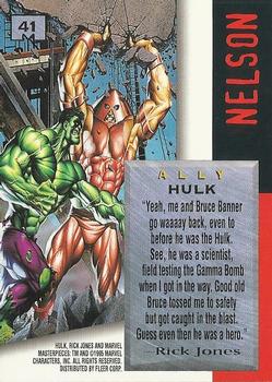 1995 Fleer Marvel Masterpieces #41 Hulk Back
