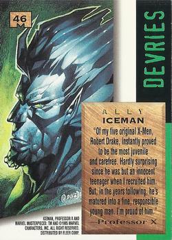 1995 Fleer Marvel Masterpieces #46 Iceman Back
