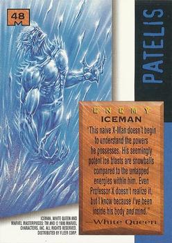 1995 Fleer Marvel Masterpieces #48 Iceman Back