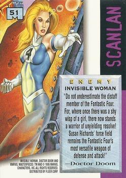1995 Fleer Marvel Masterpieces #51 Invisible Woman Back