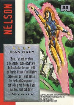 1995 Fleer Marvel Masterpieces #55 Jean Grey Back