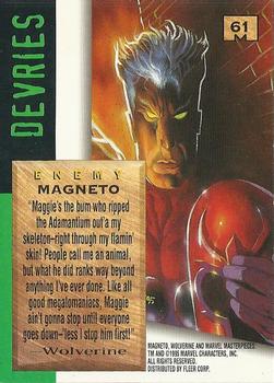 1995 Fleer Marvel Masterpieces #61 Magneto Back