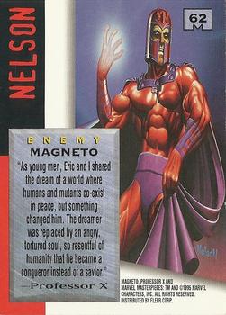 1995 Fleer Marvel Masterpieces #62 Magneto Back