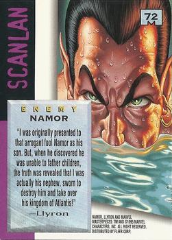 1995 Fleer Marvel Masterpieces #72 Namor Back