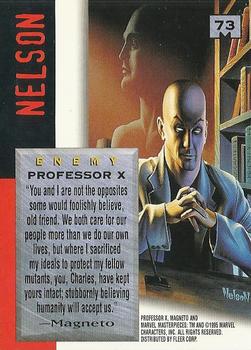 1995 Fleer Marvel Masterpieces #73 Professor X Back
