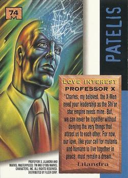 1995 Fleer Marvel Masterpieces #74 Professor X Back