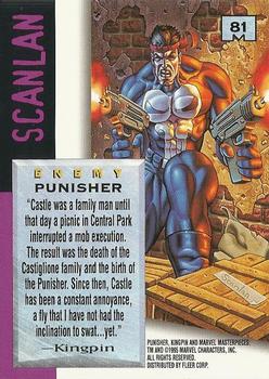 1995 Fleer Marvel Masterpieces #81 Punisher Back