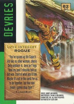 1995 Fleer Marvel Masterpieces #82 Rogue Back