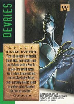 1995 Fleer Marvel Masterpieces #88 Silver Surfer Back