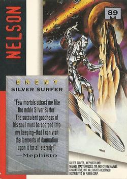 1995 Fleer Marvel Masterpieces #89 Silver Surfer Back