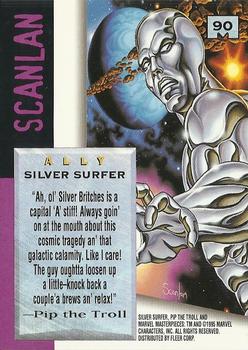 1995 Fleer Marvel Masterpieces #90 Silver Surfer Back
