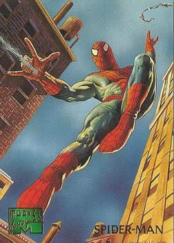 1995 Fleer Marvel Masterpieces #91 Spider-Man Front