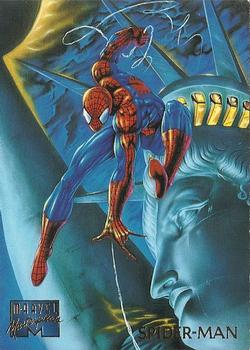 1995 Fleer Marvel Masterpieces #93 Spider-Man Front