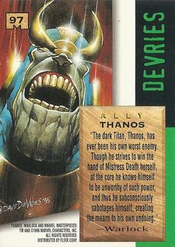 1995 Fleer Marvel Masterpieces #97 Thanos Back