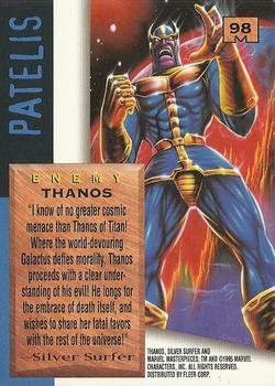 1995 Fleer Marvel Masterpieces #98 Thanos Back