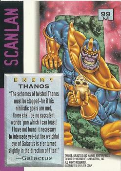 1995 Fleer Marvel Masterpieces #99 Thanos Back