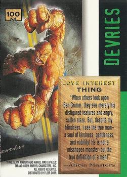 1995 Fleer Marvel Masterpieces #100 Thing Back