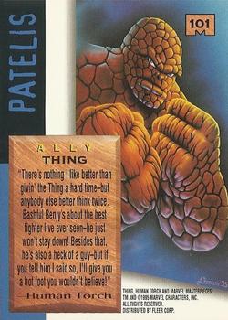 1995 Fleer Marvel Masterpieces #101 Thing Back