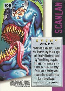 1995 Fleer Marvel Masterpieces #108 Venom Back