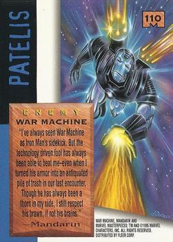 1995 Fleer Marvel Masterpieces #110 War Machine Back